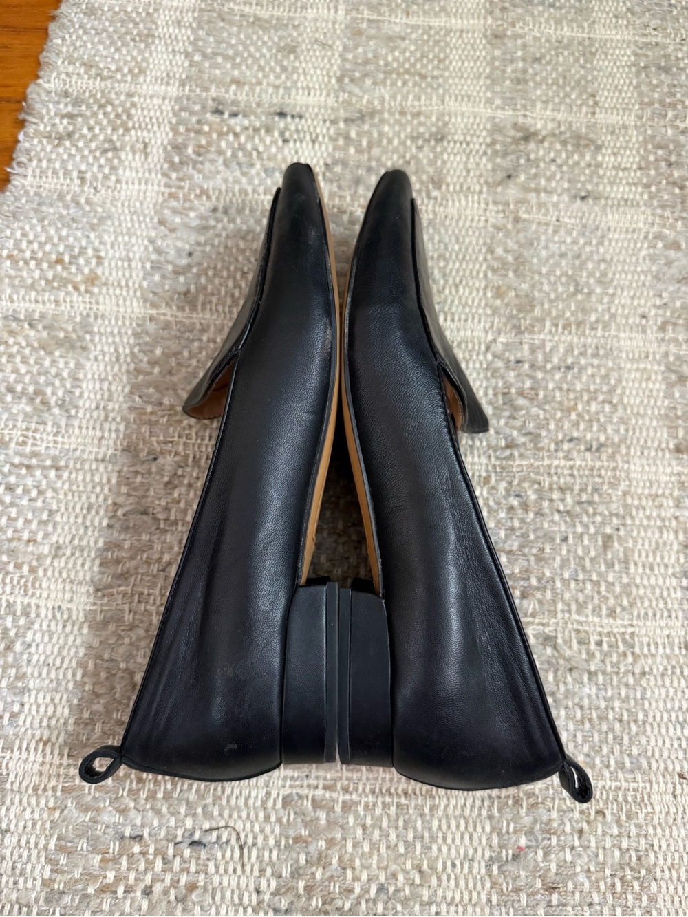 Franco Sarto Women's Black Leather Pointed Toe Loafers Size 8.5 - Picture 6 of 8